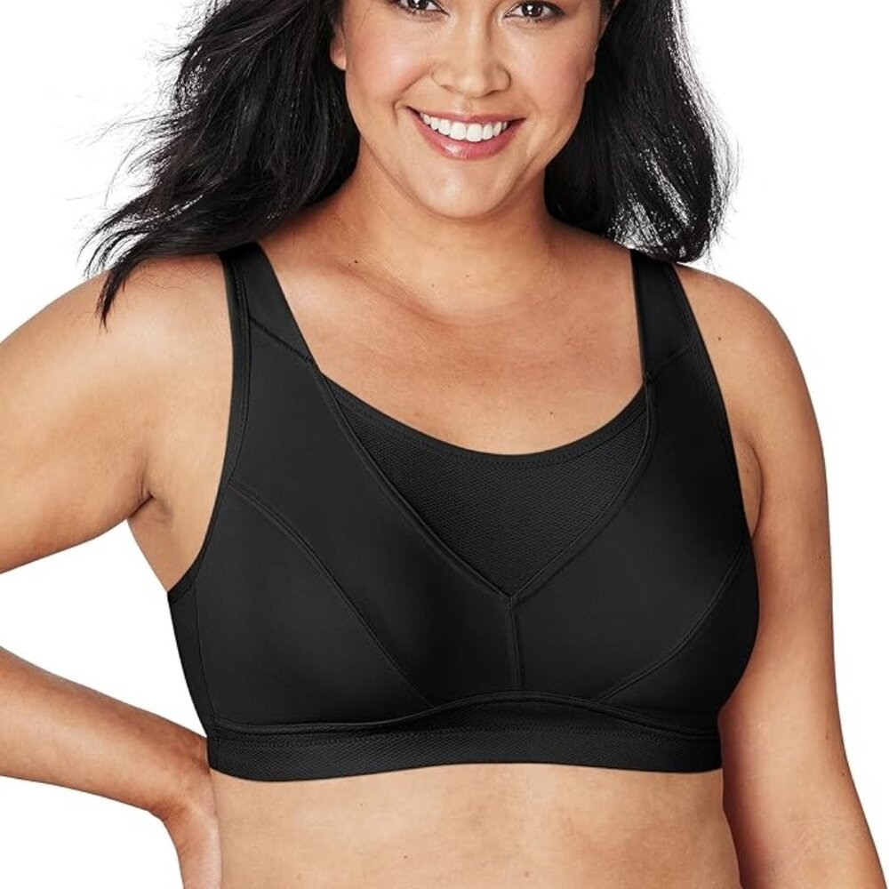 Women S Playtex US4221 Bounce Control Wire Free Sports Bra (Black 40D)